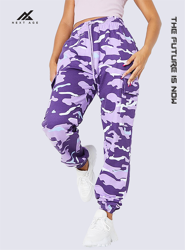 LILAC CAMO CASUAL JOGGERS