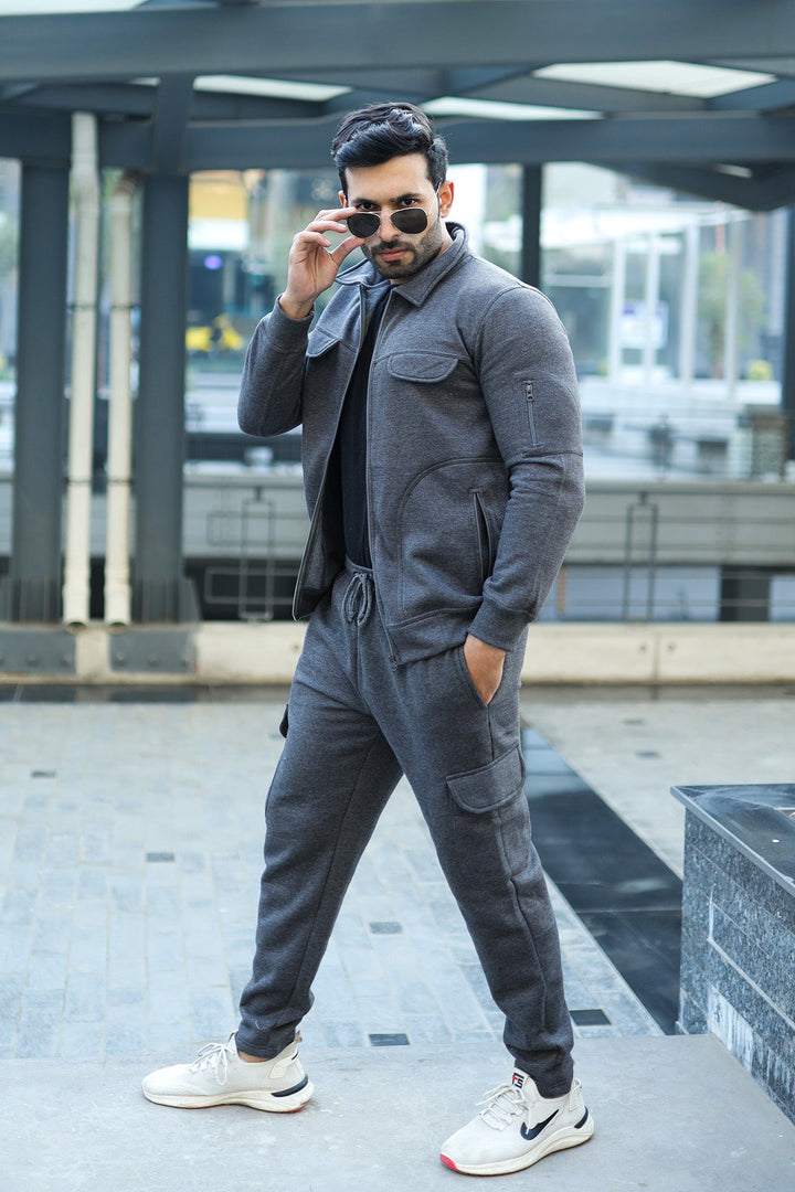 CHARCOAL CARGO TRACKSUIT