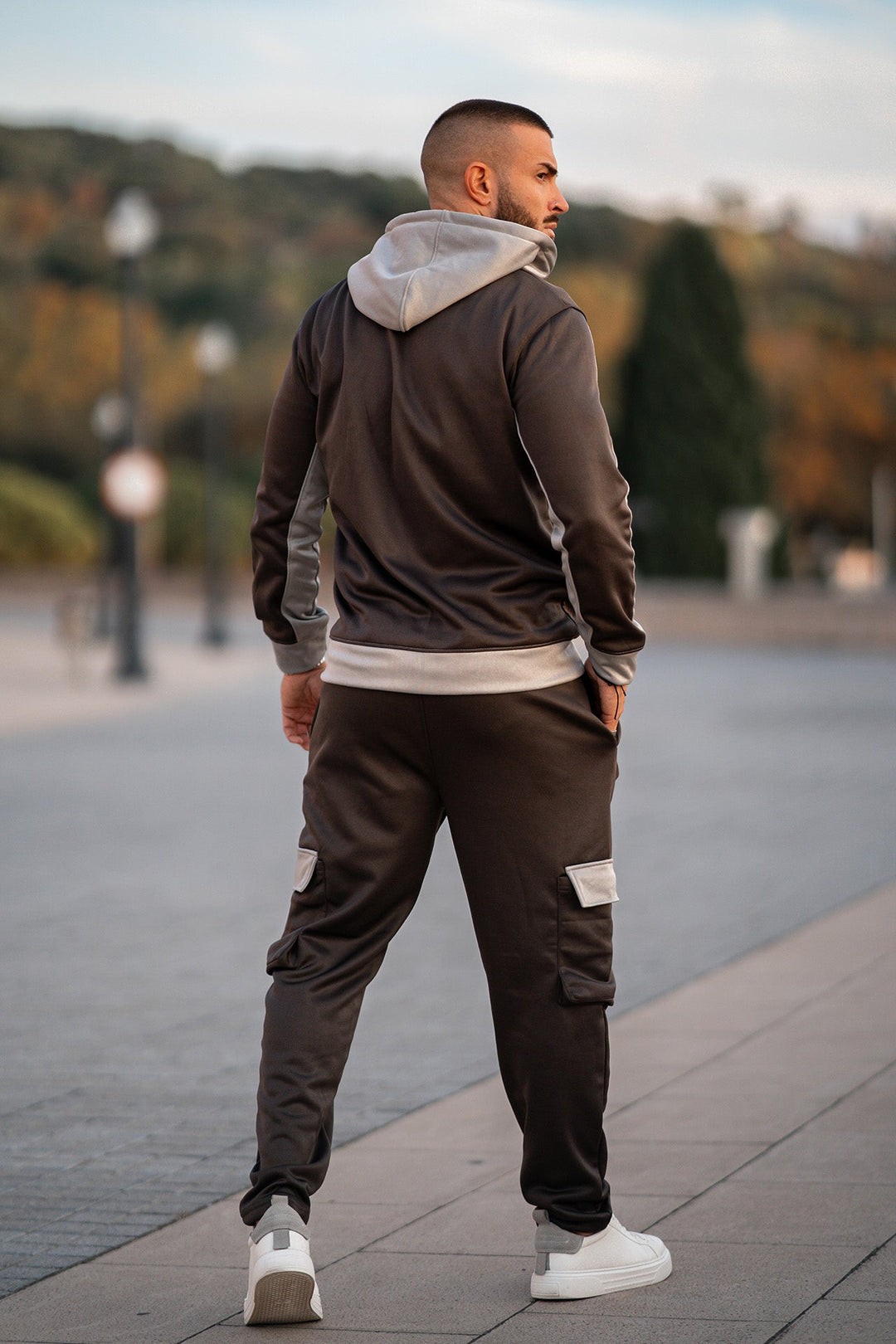 Nextage Logo Grey Poly Fleece Tracksuit