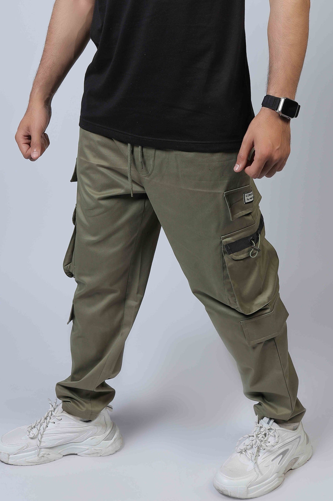 Olive Multi Pockets Cargo Trouser