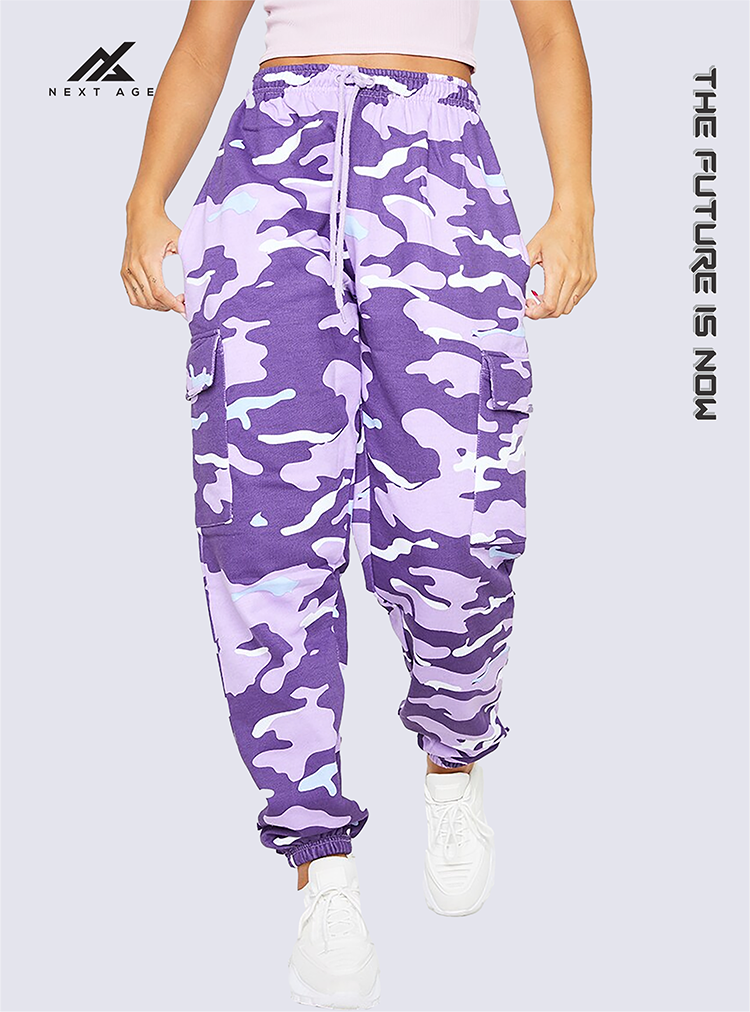 LILAC CAMO CASUAL JOGGERS