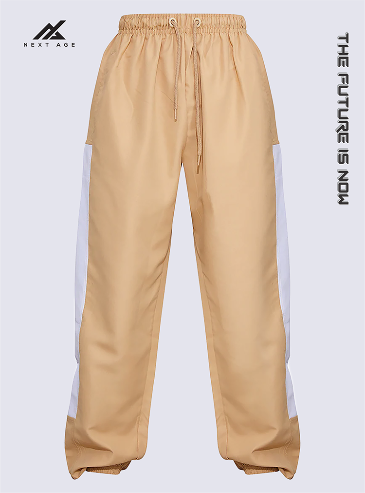 Skinny Camel Side Panel Joggers Pants