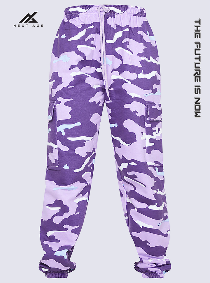 LILAC CAMO CASUAL JOGGERS