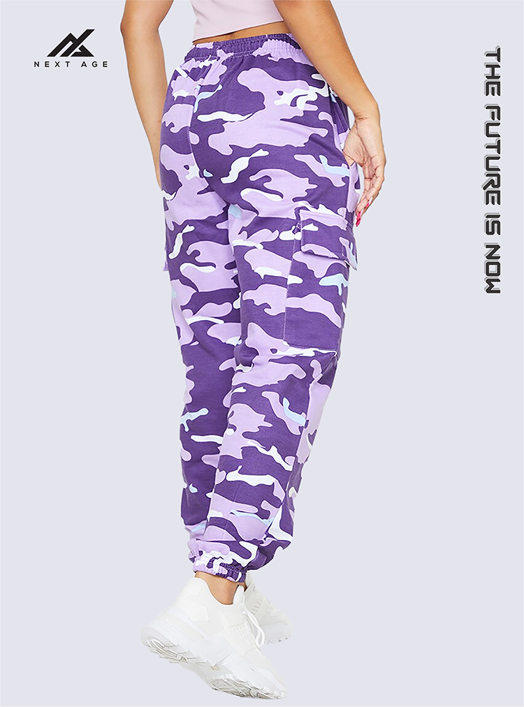 LILAC CAMO CASUAL JOGGERS