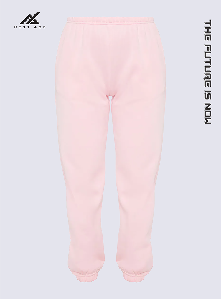 PASTEL PINK CASUAL JOGGERS PANTS