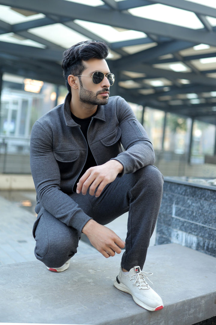 CHARCOAL CARGO TRACKSUIT