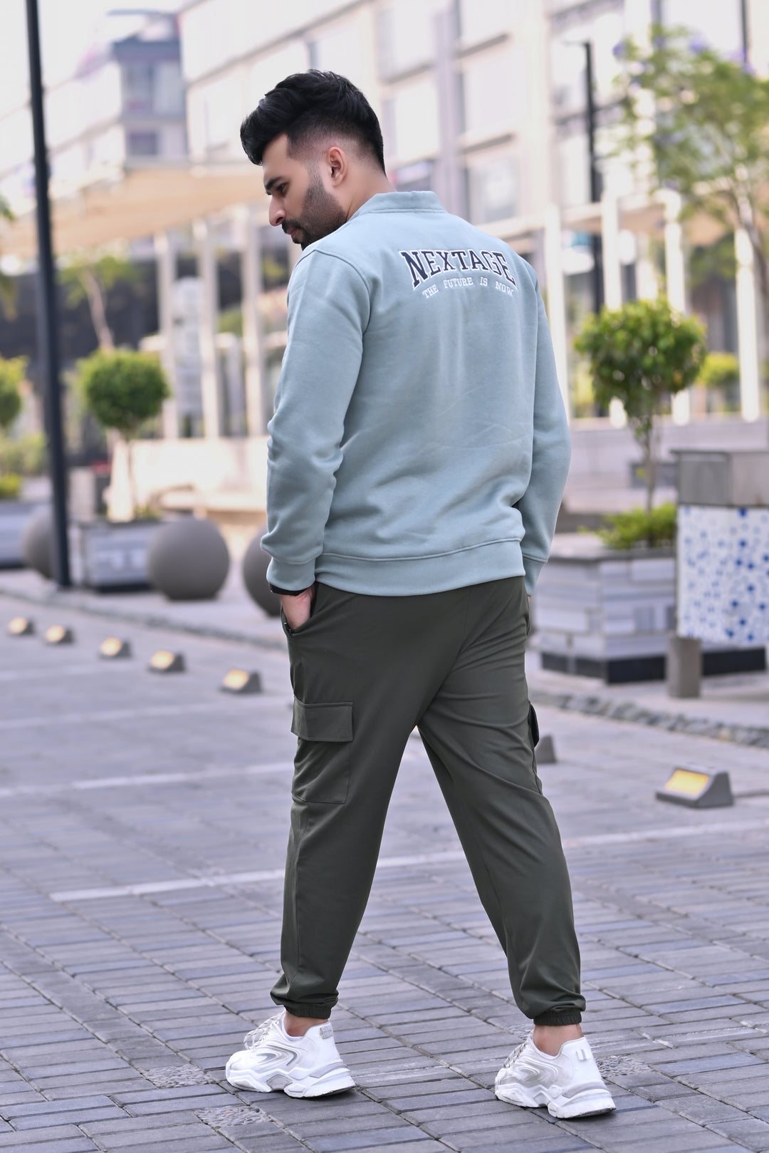 Zip Through Sweatshirt & Cargo Trouser