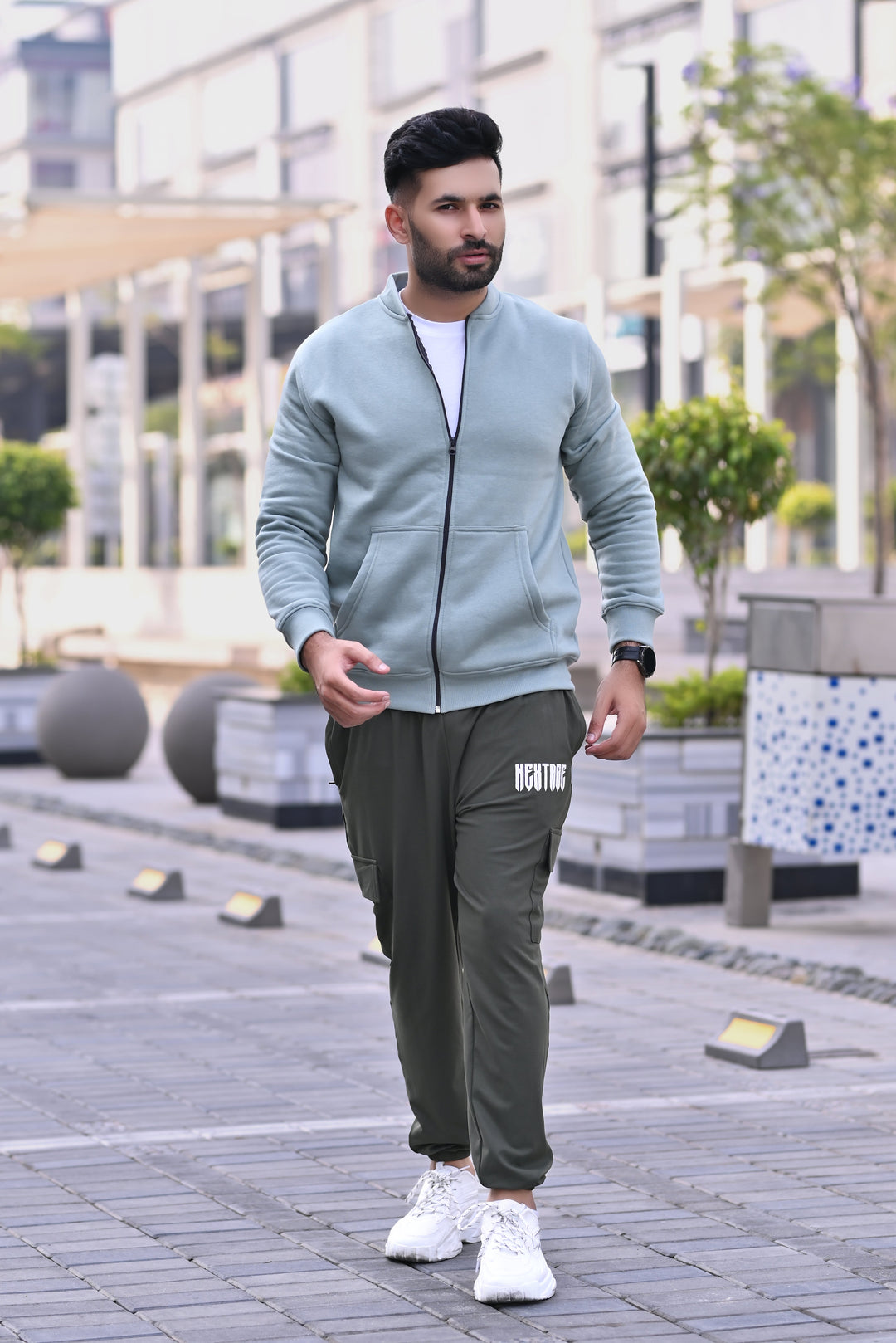 Zip Through Sweatshirt & Cargo Trouser