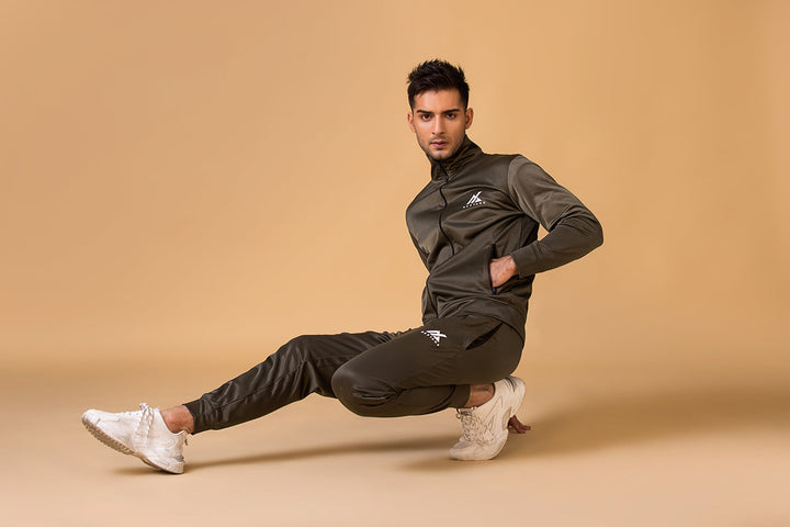 Olive Zip Through Winter Tracksuit