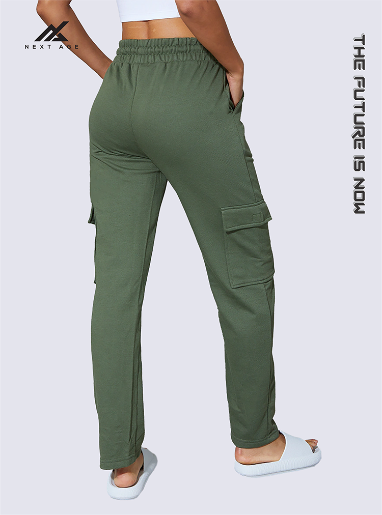 KHAKI CARGO STRAIGHT LEG JOGGERS