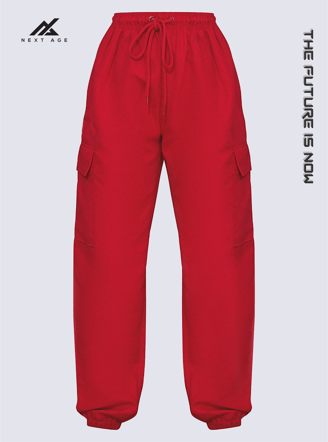 Skinny Red Pocket Details Joggers